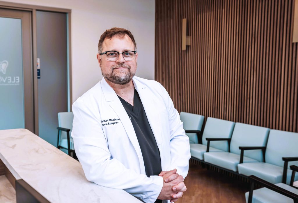 Dr. James MacDowell, a board-certified oral surgeon in San Diego, providing expert care at Elevated Oral Surgery.