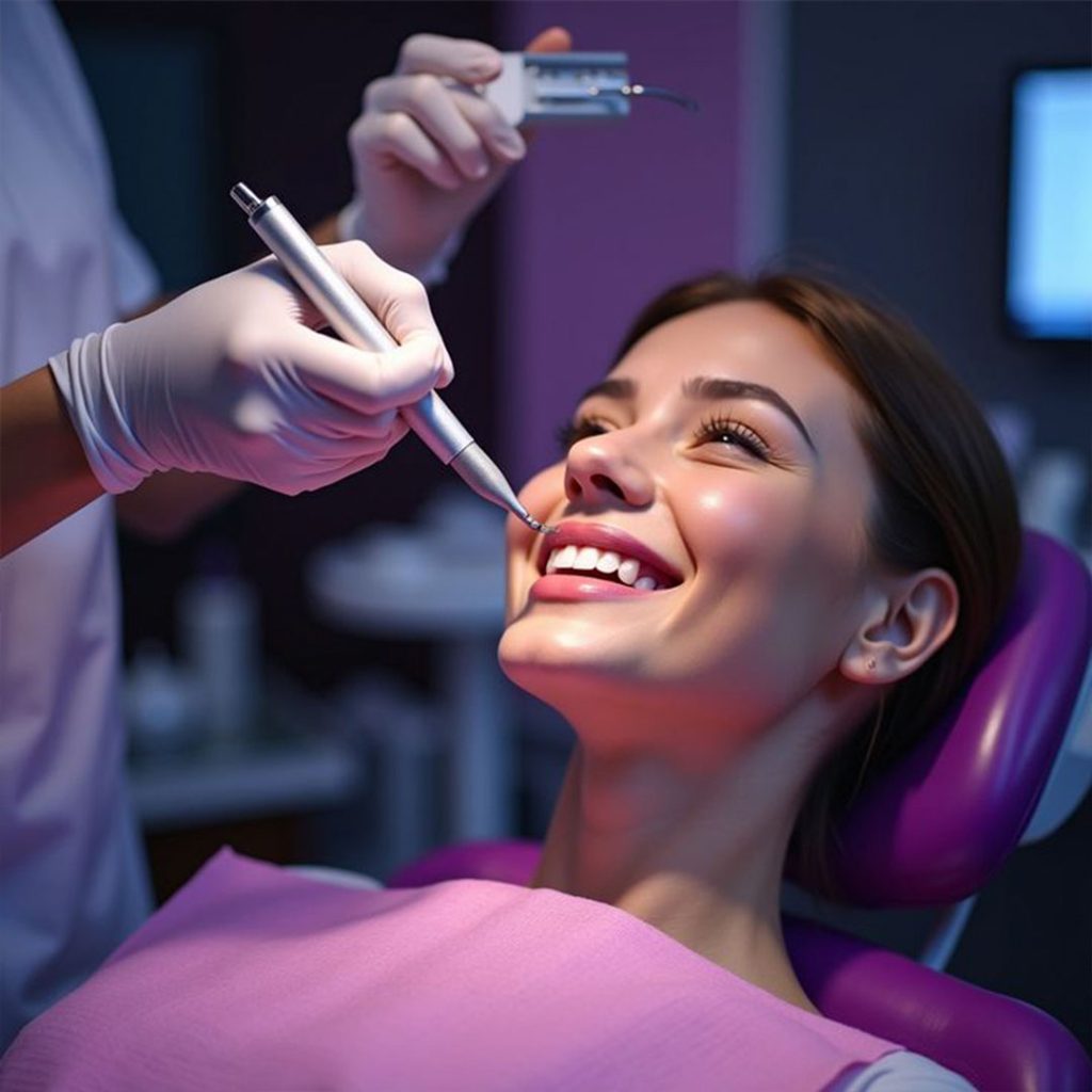 An oral surgeon providing comfortable, painless wisdom teeth removal in San Diego using IV sedation and advanced technology.